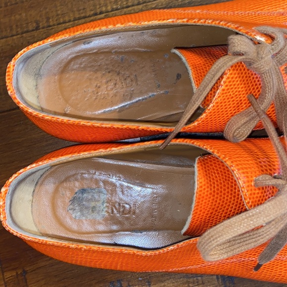 Fendi Orange Leather Shoes main image 5